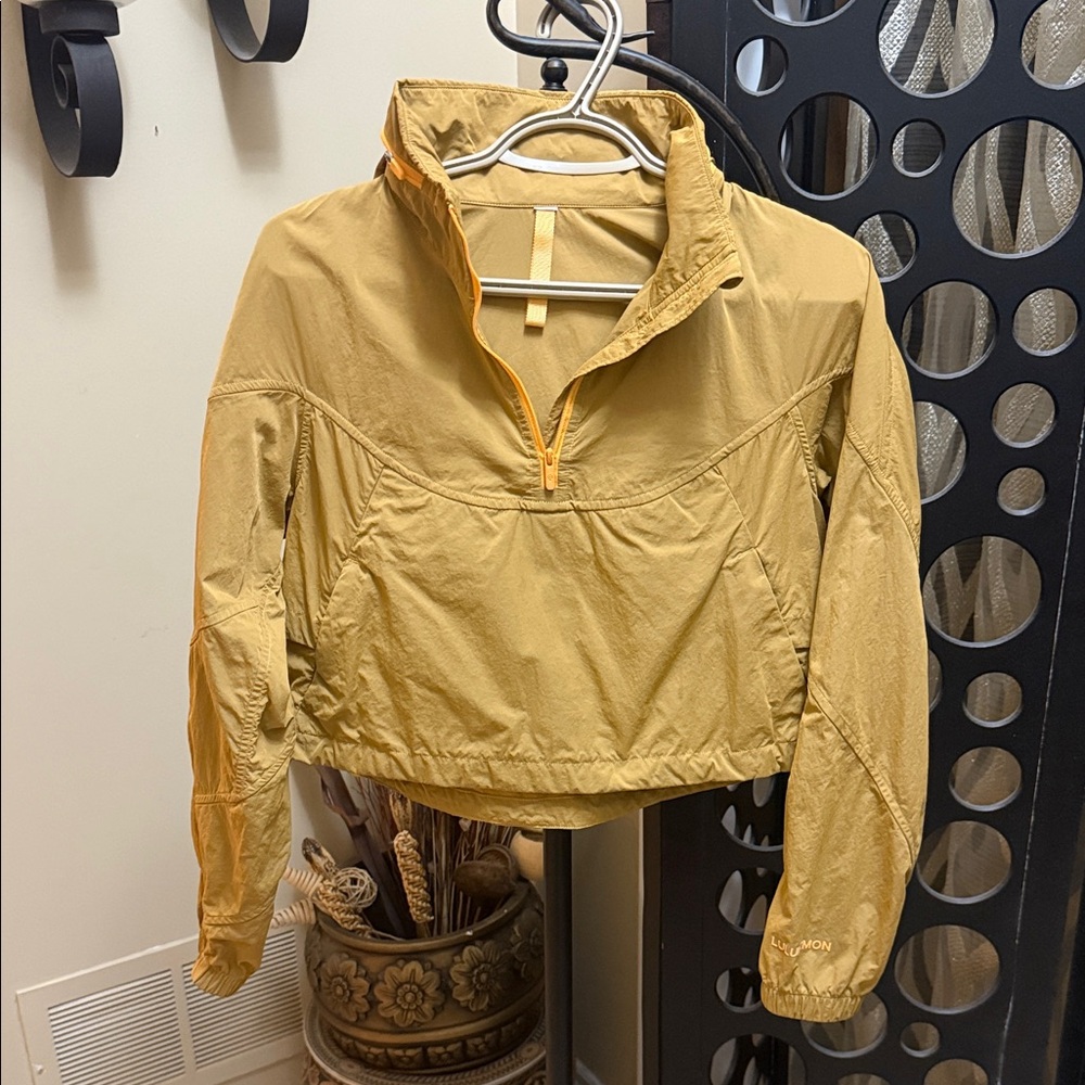 Lululemon Yellow Half-Zip Waterproof Jacket